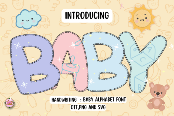 Baby Alphabet: A Gentle Decorative Font for Editorial Design