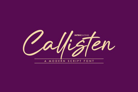 Callisten Script Typeface for Modern Brand Campaigns