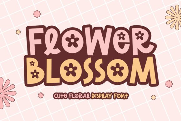 Flower Blossom: Decorative Font with Floral Accent for Branding