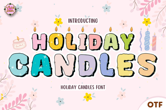 Holiday Candles Font for Creative Projects