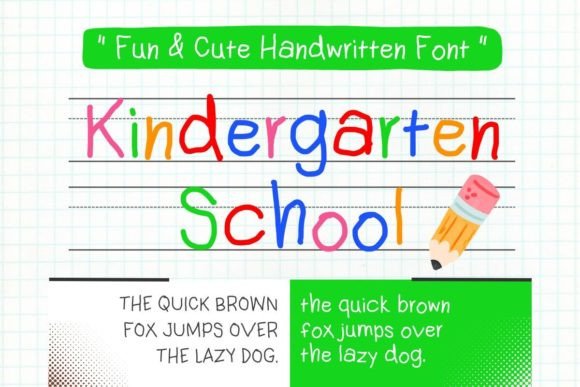 Kindergarten School Font for Playful Small Business Branding