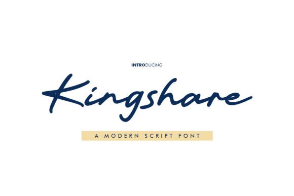 Kingshare: A Modern Script Font for Thoughtful Editorial Design