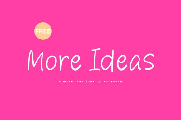 More Ideas Font Review