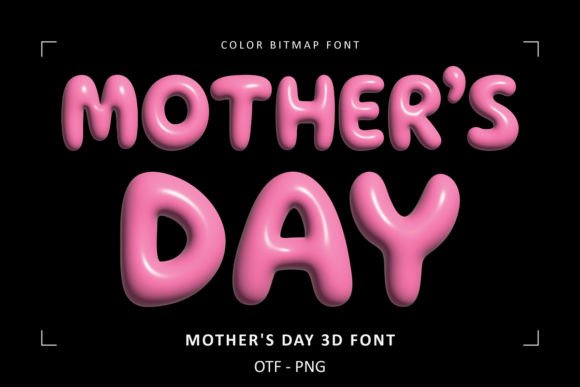 Mothers Day 3d: A Sweet Color Font for Lovely Brand Visuals