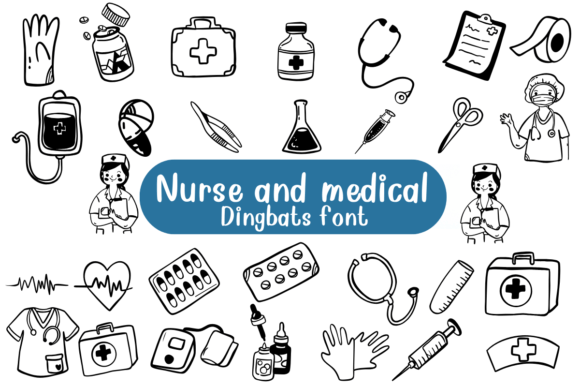 Nurse and Medical Font for Business Branding