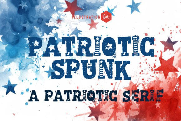 Patriotic Spunk: A Hand-Crafted Serif Font for Invitations and Labels
