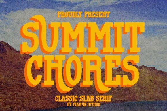 Summit Chores Font: A Slab Serif for Adventure-Themed Branding