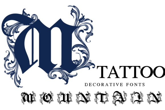 Tattoo Mountain Blackletter Font for Handmade Products