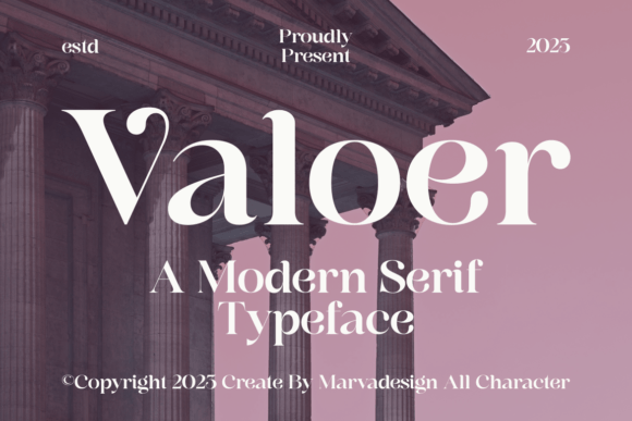Valoer Modern Serif Font for Clean Digital Branding Projects