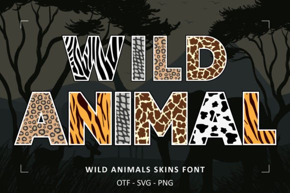 Wild Animals Skins: A Safari-Inspired Font for Handmade Product Design